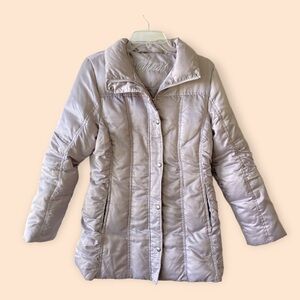 Vintage Y2K Guess Cyber Silver Puffer Coat medium